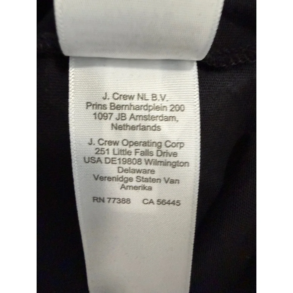 J. Crew Knit Midi Sheath Dress Black 100% Cotton Knit S